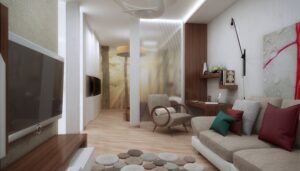Дизайн проект однокомнатной квартиры 50 кв м