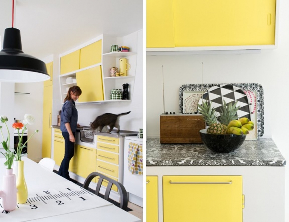 Дизайн кухни желтого цвета — солнечное лето в интерьере